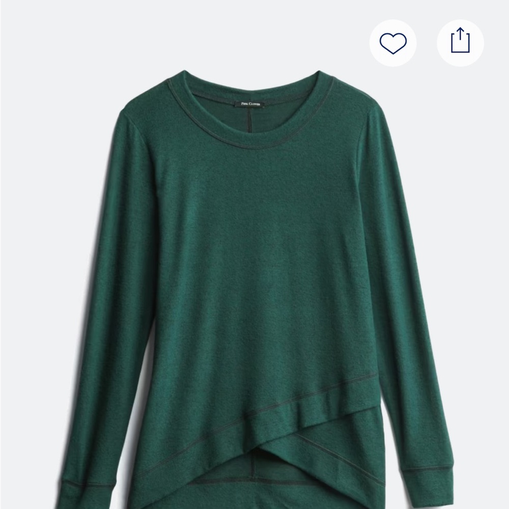 Pink Clover Forest Green Crew Neck Sweater